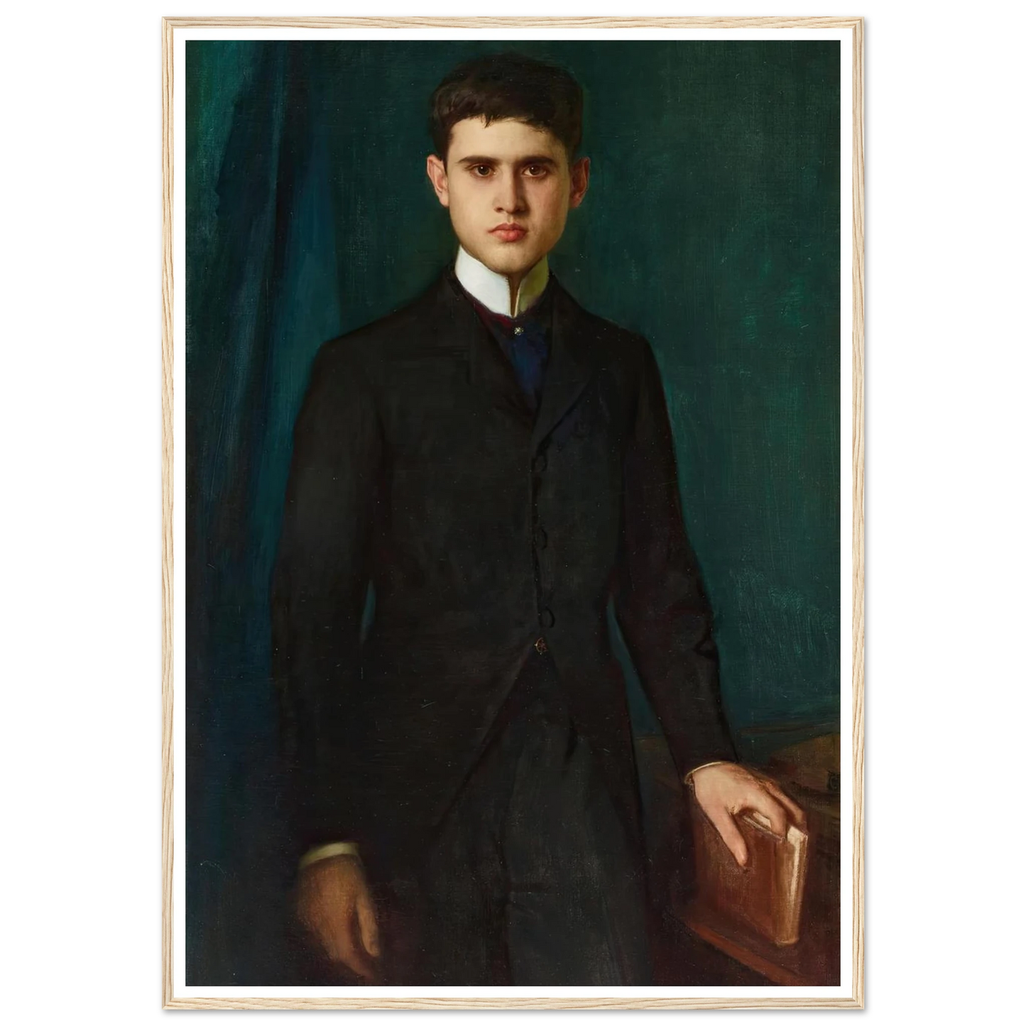 Portrait of Joannes de Stuers at 20 years old (1897) Art Print | Pascal Adolphe Jean Dagnan Bouveret - Framed Poster - 30x40 cm / 12x16″ - Black frame
