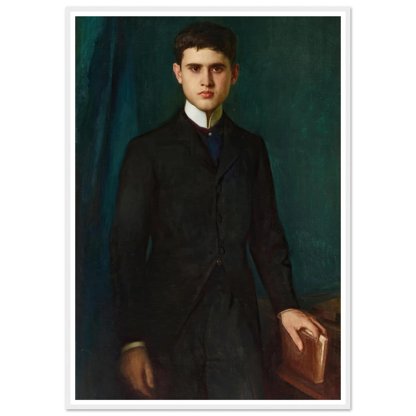 Portrait of Joannes de Stuers at 20 years old (1897) Art Print | Pascal Adolphe Jean Dagnan Bouveret - Framed Poster - 30x40 cm / 12x16″ - Black frame