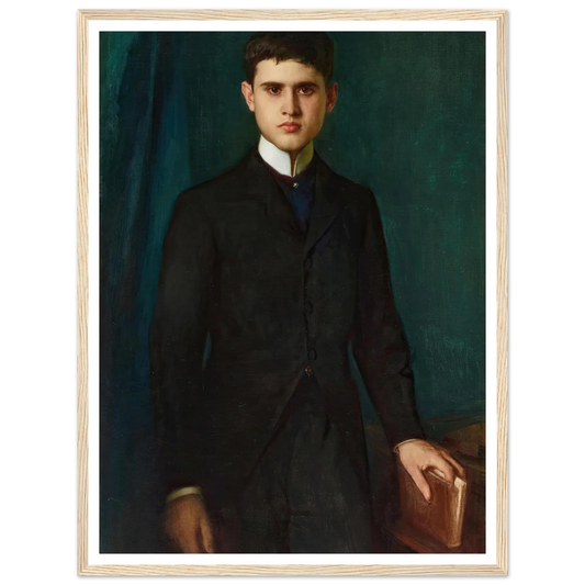 Portrait of Joannes de Stuers at 20 years old (1897) Art Print | Pascal Adolphe Jean Dagnan Bouveret - Framed Poster - 30x40 cm / 12x16″ - Black frame