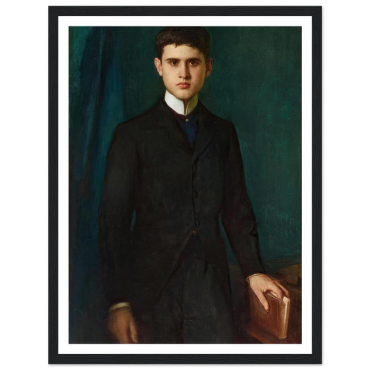 Portrait of Joannes de Stuers at 20 years old (1897) Art Print | Pascal Adolphe Jean Dagnan Bouveret - Framed Poster - 30x40 cm / 12x16″ - Black frame