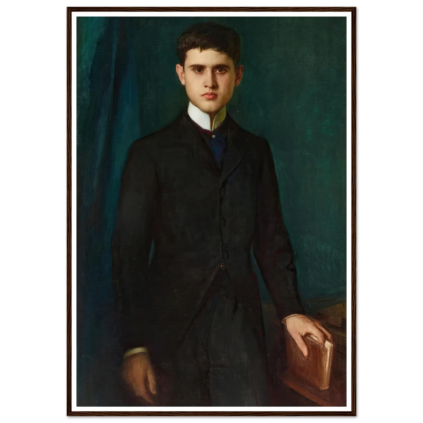 Portrait of Joannes de Stuers at 20 years old (1897) Art Print | Pascal Adolphe Jean Dagnan Bouveret - Framed Poster - 30x40 cm / 12x16″ - Black frame