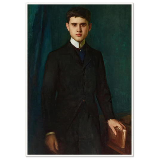Portrait of Joannes de Stuers at 20 years old (1897) Art Print | Pascal Adolphe Jean Dagnan Bouveret - Framed Poster - 30x40 cm / 12x16″ - Black frame