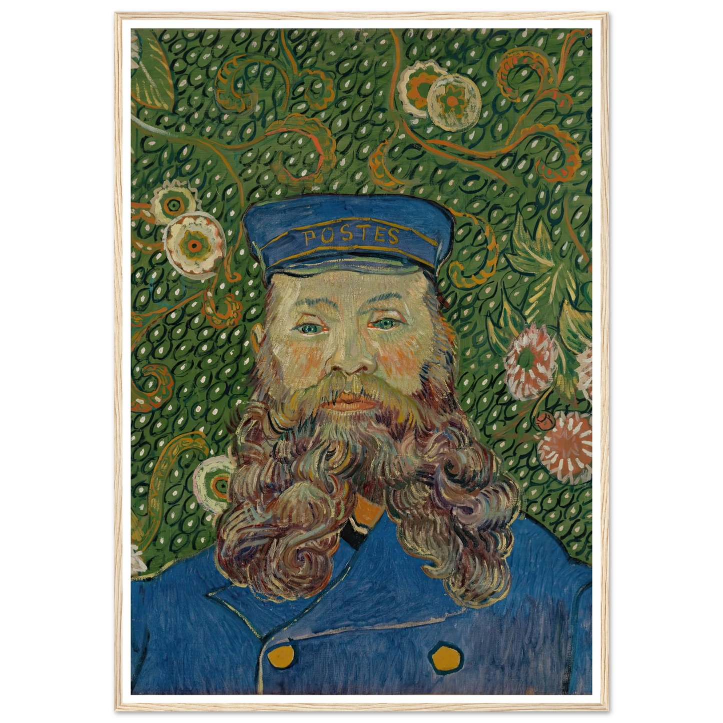 Portrait of Joseph Roulin (1889) Art Print | Vincent van Gogh - Framed Poster - 30x40 cm / 12x16″ - Black frame