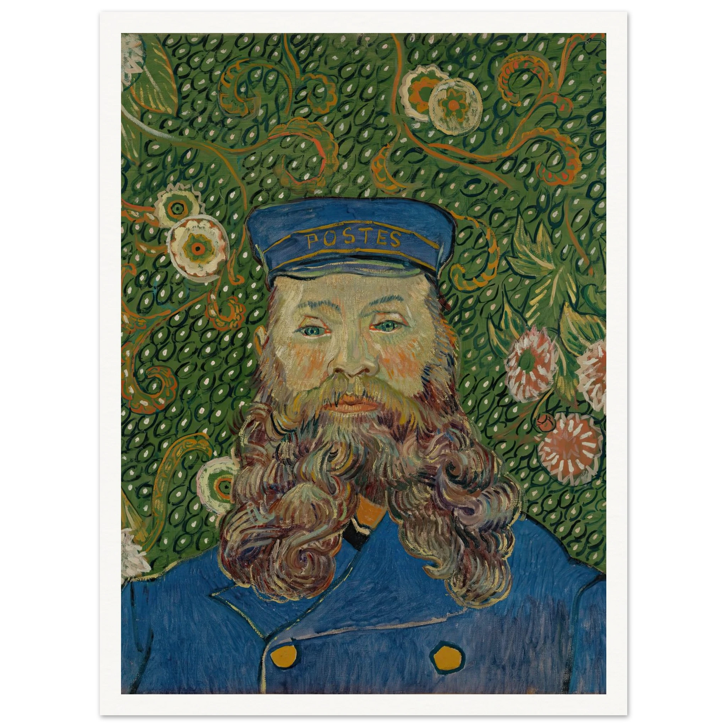 Portrait of Joseph Roulin (1889) Art Print | Vincent van Gogh - Framed Poster - 30x40 cm / 12x16″ - Black frame
