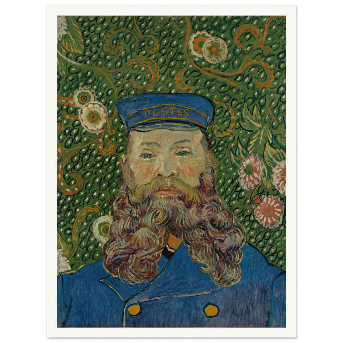 Portrait of Joseph Roulin (1889) Art Print | Vincent van Gogh - Framed Poster - 30x40 cm / 12x16″ - Black frame