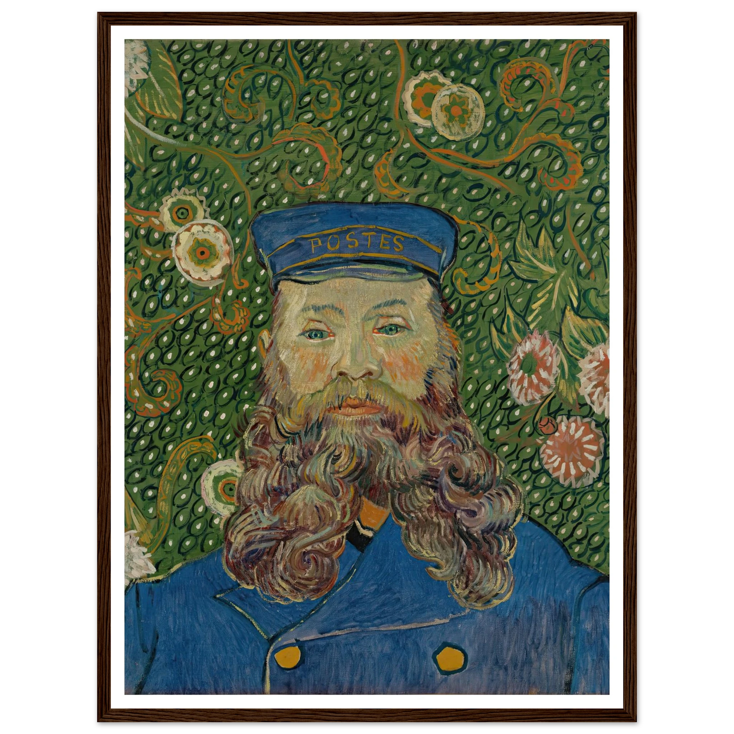 Portrait of Joseph Roulin (1889) Art Print | Vincent van Gogh - Framed Poster - 30x40 cm / 12x16″ - Black frame