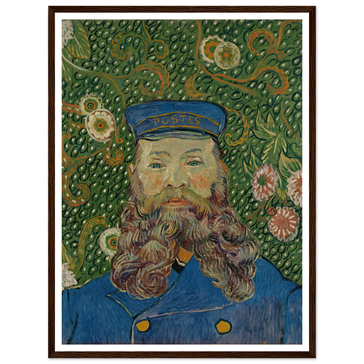Portrait of Joseph Roulin (1889) Art Print | Vincent van Gogh - Framed Poster - 30x40 cm / 12x16″ - Black frame