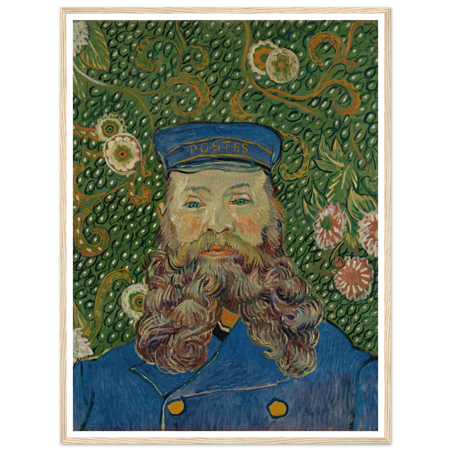Portrait of Joseph Roulin (1889) Art Print | Vincent van Gogh - Framed Poster - 30x40 cm / 12x16″ - Black frame