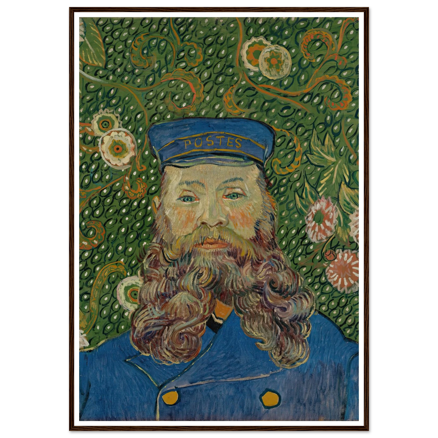 Portrait of Joseph Roulin (1889) Art Print | Vincent van Gogh - Framed Poster - 30x40 cm / 12x16″ - Black frame