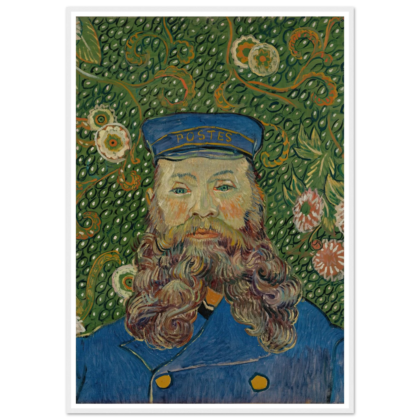Portrait of Joseph Roulin (1889) Art Print | Vincent van Gogh - Framed Poster - 30x40 cm / 12x16″ - Black frame