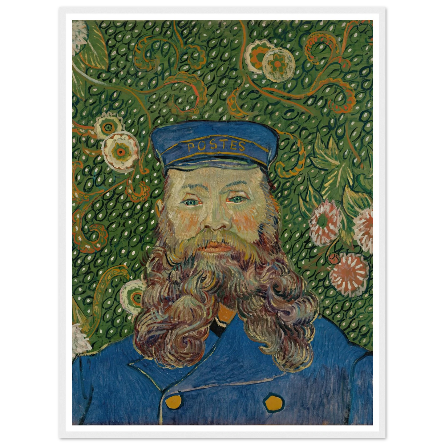 Portrait of Joseph Roulin (1889) Art Print | Vincent van Gogh - Framed Poster - 30x40 cm / 12x16″ - Black frame
