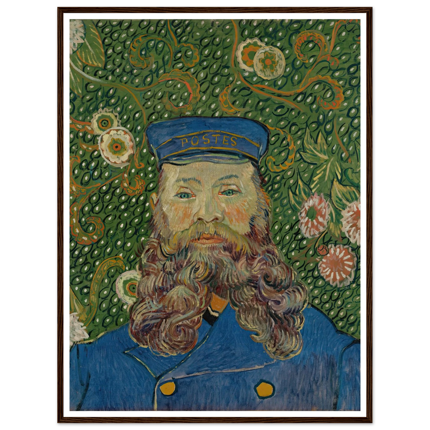 Portrait of Joseph Roulin (1889) Art Print | Vincent van Gogh - Framed Poster - 30x40 cm / 12x16″ - Black frame