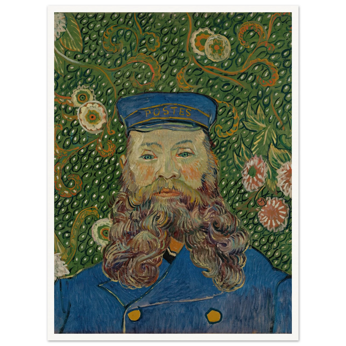 Portrait of Joseph Roulin (1889) Art Print | Vincent van Gogh - Framed Poster - 30x40 cm / 12x16″ - Black frame