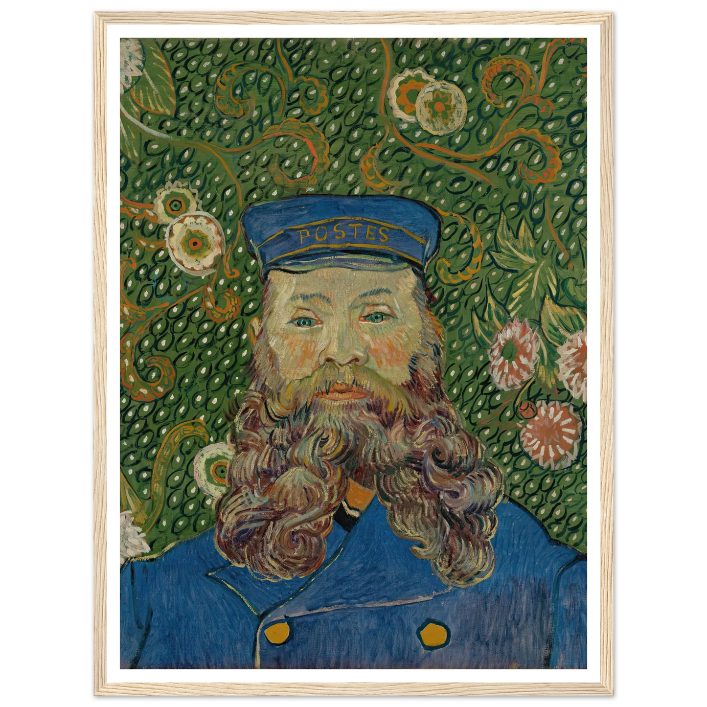 Portrait of Joseph Roulin (1889) Art Print | Vincent van Gogh - Framed Poster - 30x40 cm / 12x16″ - Black frame