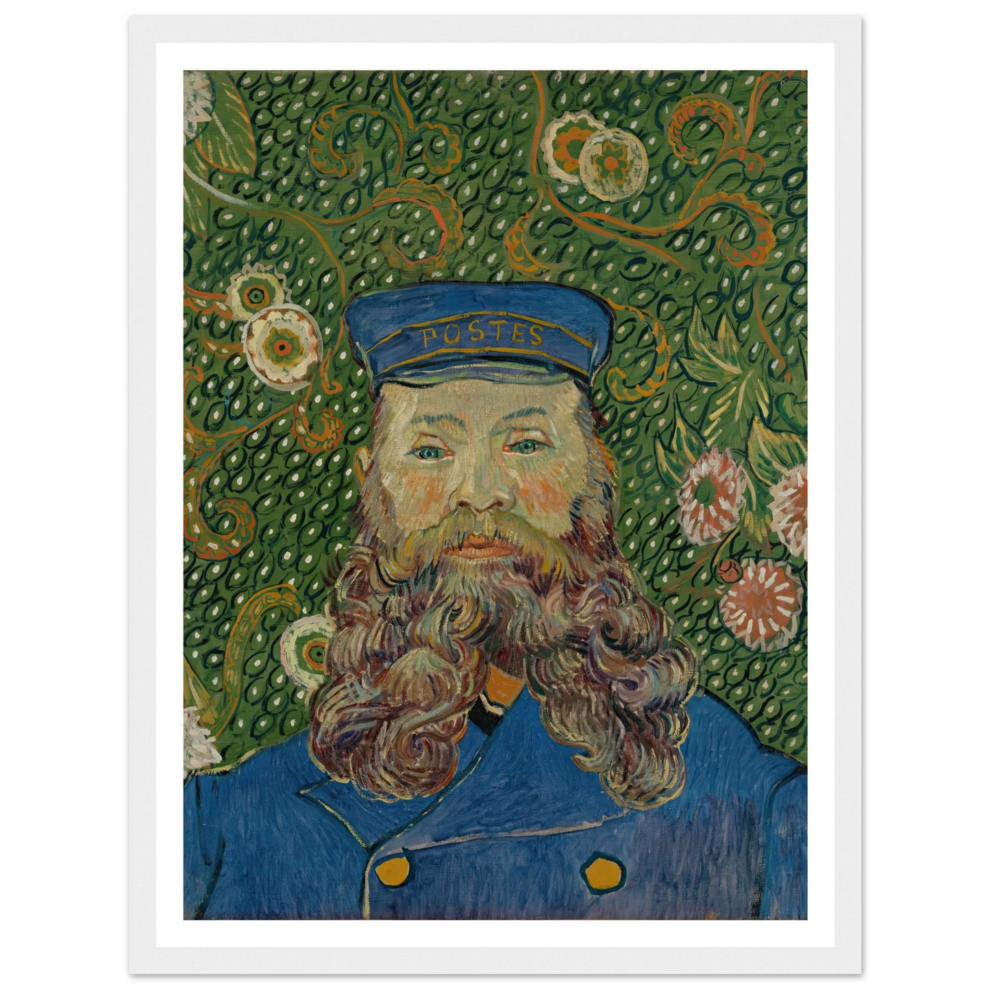 Portrait of Joseph Roulin (1889) Art Print | Vincent van Gogh - Framed Poster - 30x40 cm / 12x16″ - Black frame