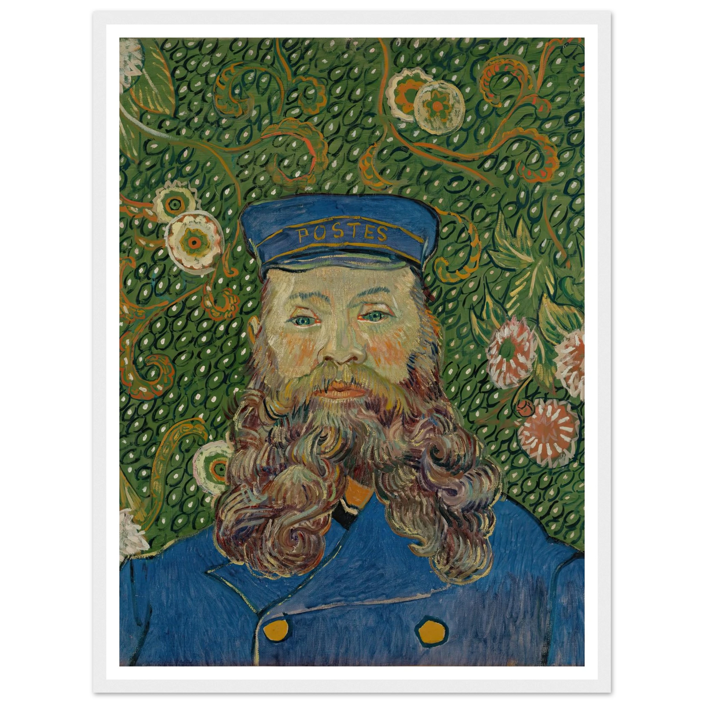Portrait of Joseph Roulin (1889) Art Print | Vincent van Gogh - Framed Poster - 30x40 cm / 12x16″ - Black frame