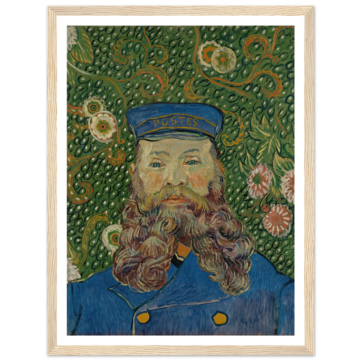 Portrait of Joseph Roulin (1889) Art Print | Vincent van Gogh - Framed Poster - 30x40 cm / 12x16″ - Black frame