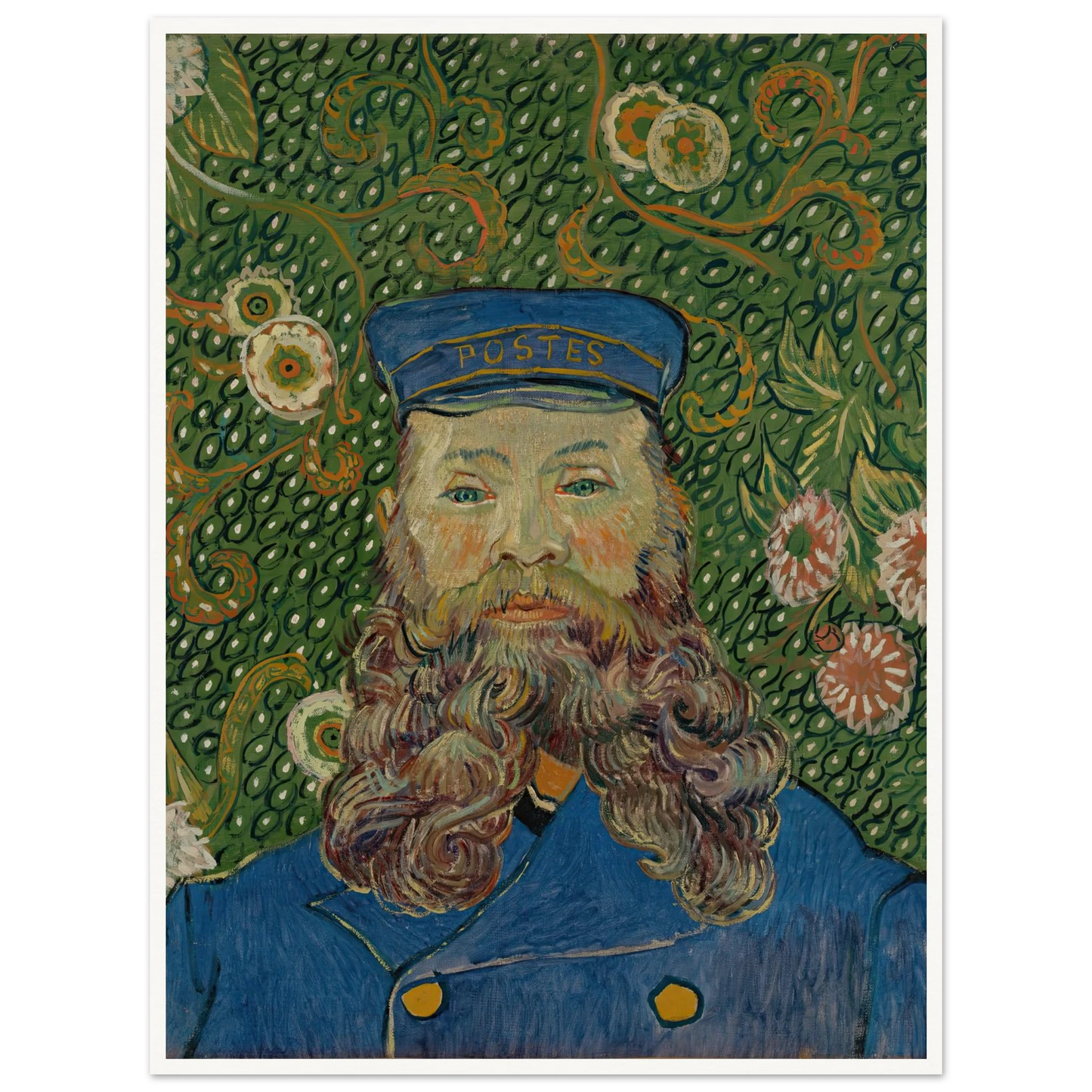Portrait of Joseph Roulin (1889) Art Print | Vincent van Gogh - Framed Poster - 30x40 cm / 12x16″ - Black frame