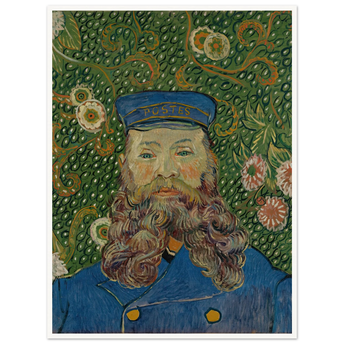 Portrait of Joseph Roulin (1889) Art Print | Vincent van Gogh - Framed Poster - 30x40 cm / 12x16″ - Black frame