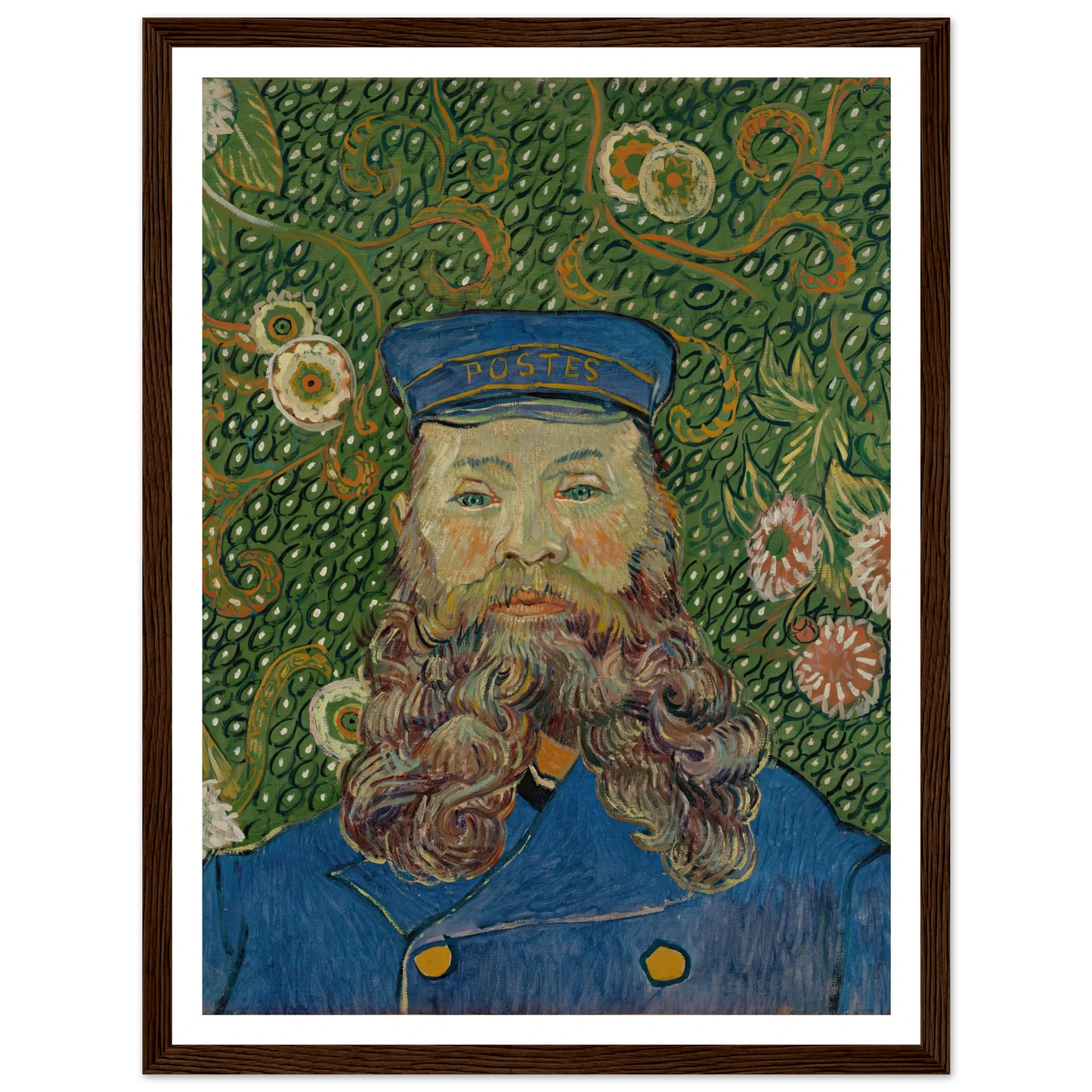 Portrait of Joseph Roulin (1889) Art Print | Vincent van Gogh - Framed Poster - 30x40 cm / 12x16″ - Black frame
