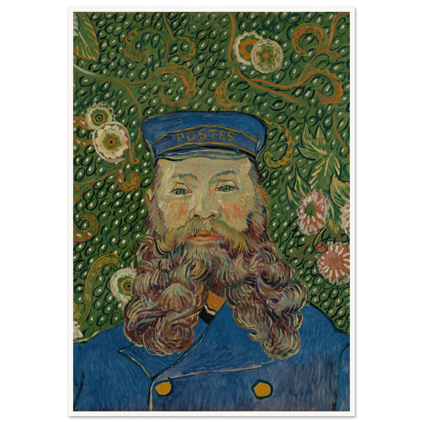 Portrait of Joseph Roulin (1889) Art Print | Vincent van Gogh - Framed Poster - 30x40 cm / 12x16″ - Black frame