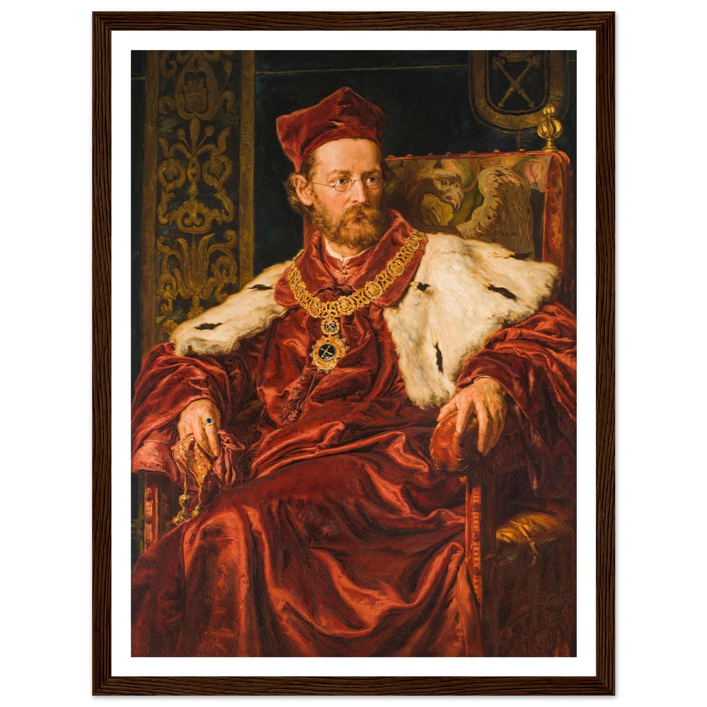 Portrait of Józef Szujski (1888) Art Print | Jan Matejko - Framed Poster - 30x40 cm / 12x16″ - Black frame