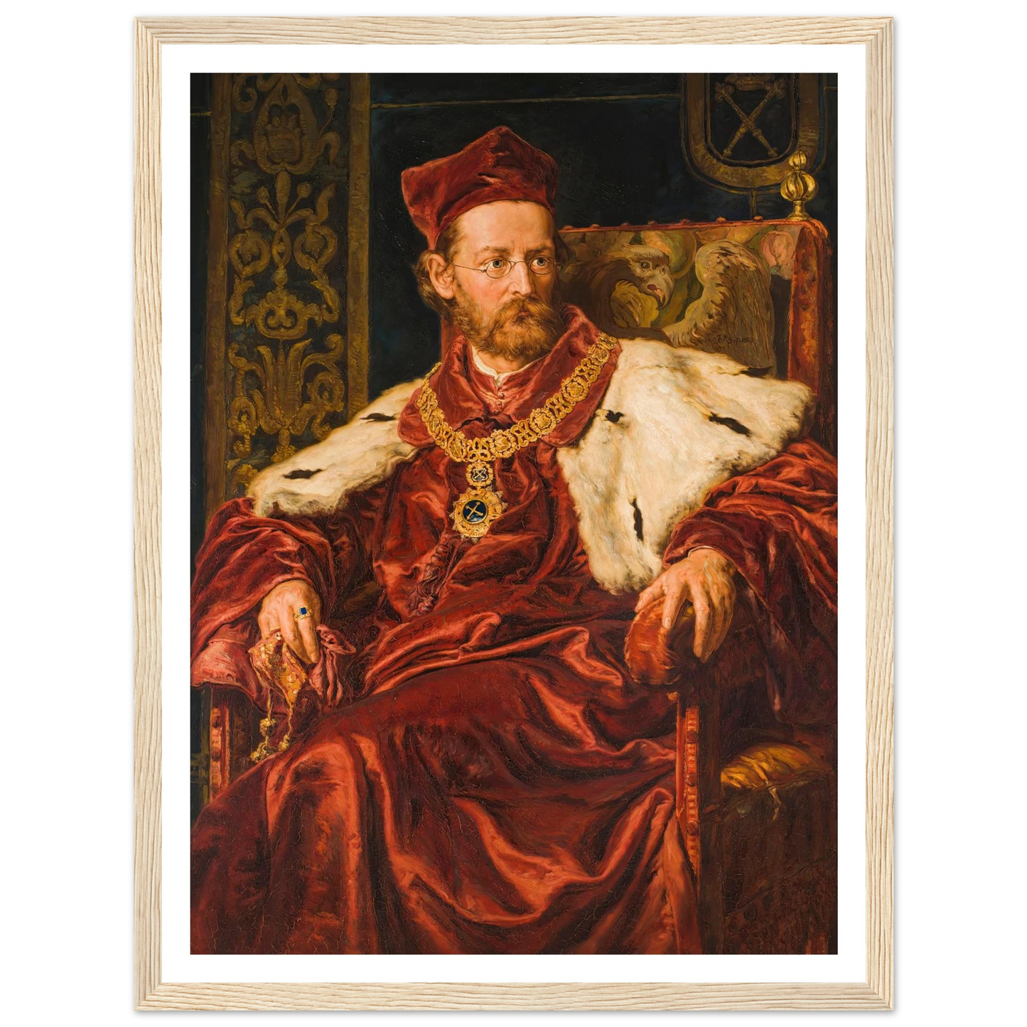 Portrait of Józef Szujski (1888) Art Print | Jan Matejko - Framed Poster - 30x40 cm / 12x16″ - Black frame