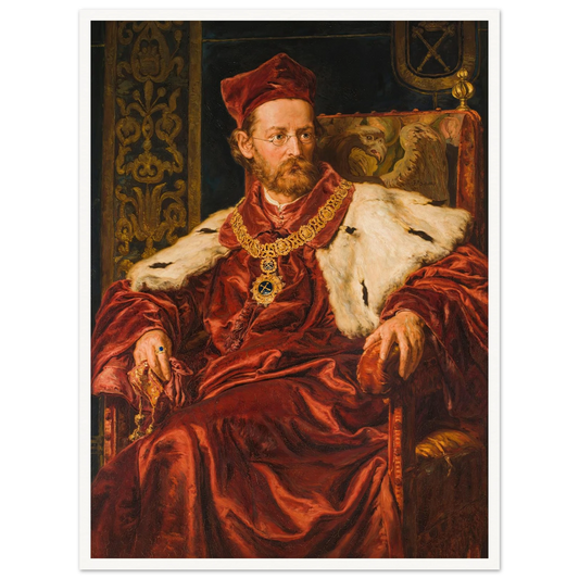 Portrait of Józef Szujski (1888) Art Print | Jan Matejko - Framed Poster - 30x40 cm / 12x16″ - Black frame