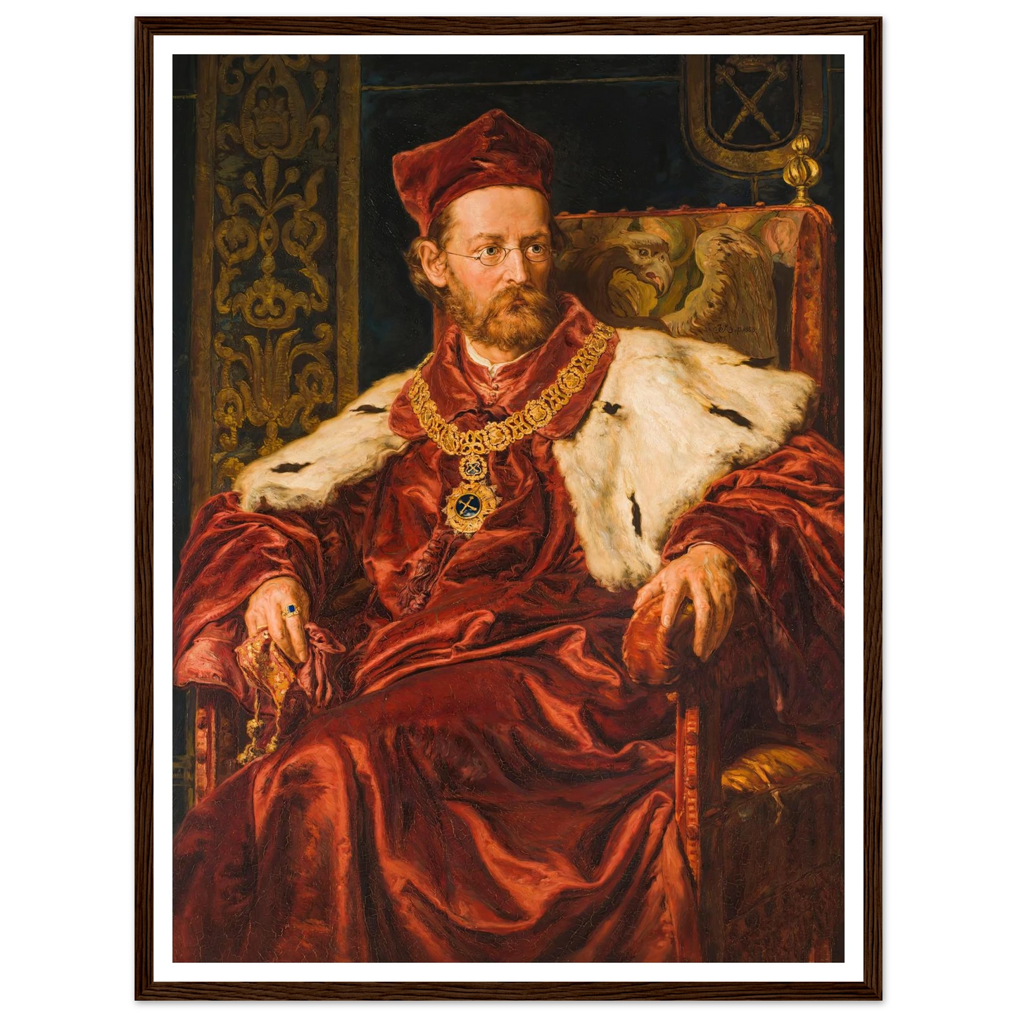 Portrait of Józef Szujski (1888) Art Print | Jan Matejko - Framed Poster - 30x40 cm / 12x16″ - Black frame