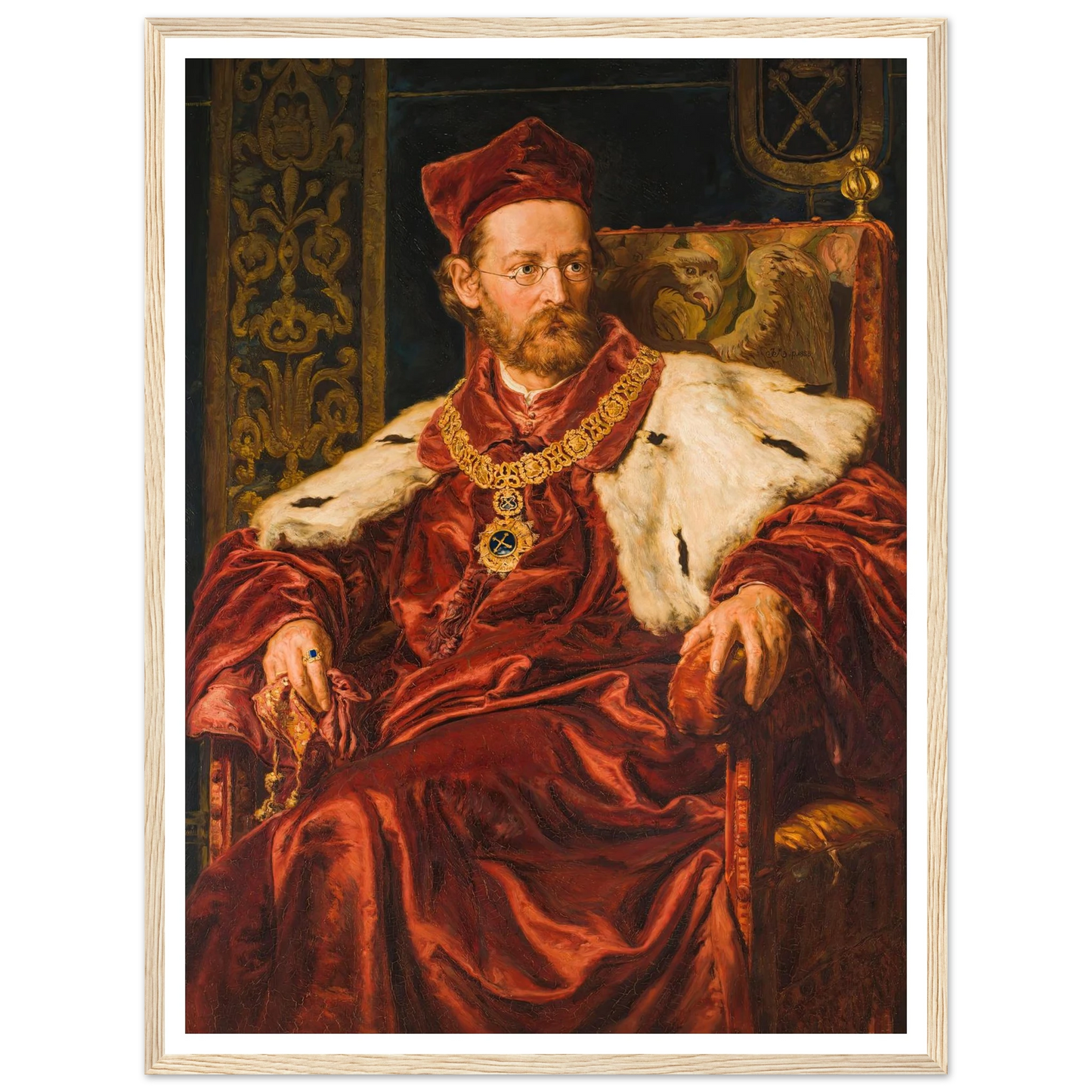 Portrait of Józef Szujski (1888) Art Print | Jan Matejko - Framed Poster - 30x40 cm / 12x16″ - Black frame