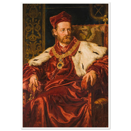 Portrait of Józef Szujski (1888) Art Print | Jan Matejko - Framed Poster - 30x40 cm / 12x16″ - Black frame