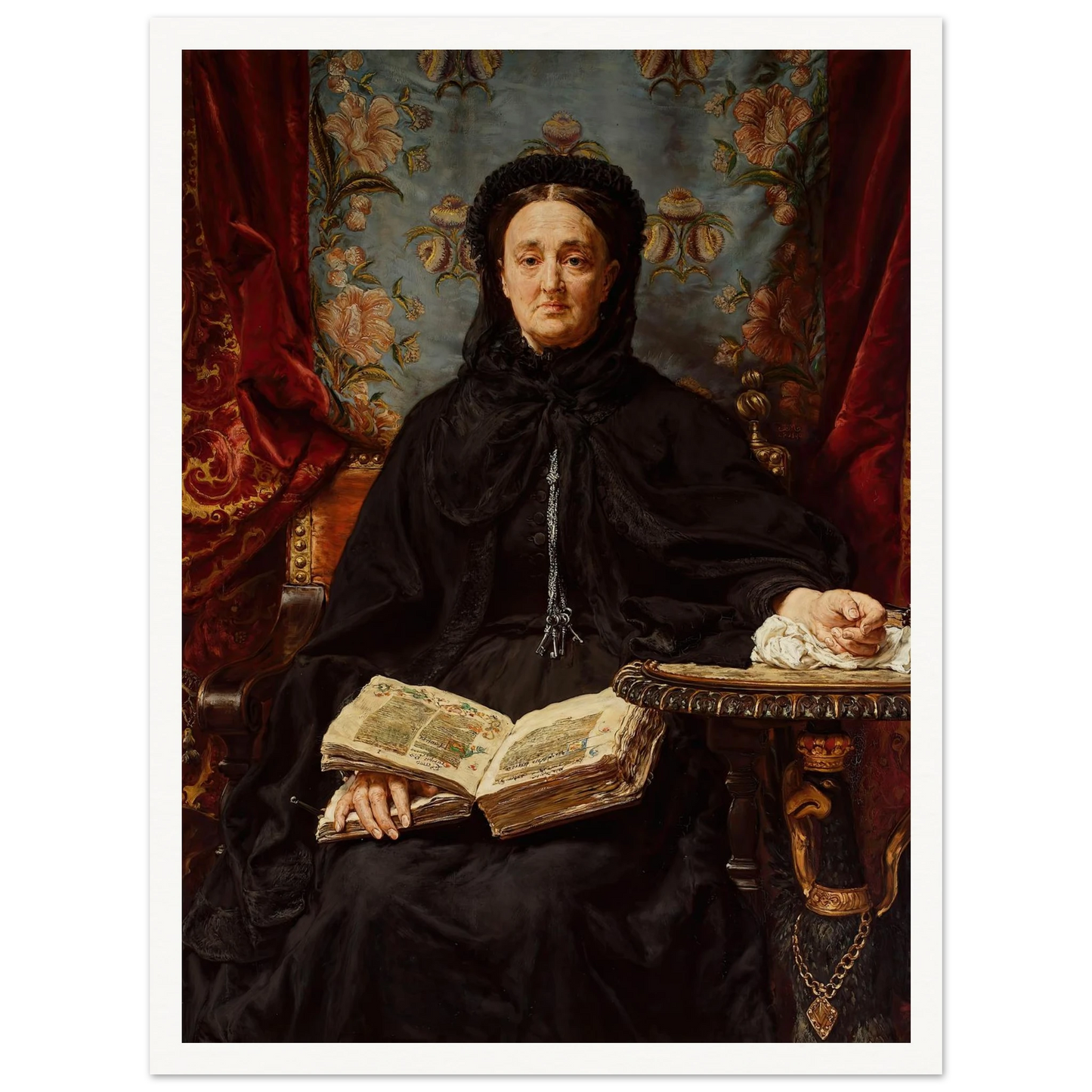 Portrait of Katarzyna Potocka née Branicka (1825–1907), wife of Adam (1890) Art Print | Jan Matejko - Framed Poster - 30x40 cm / 12x16″ - Black frame