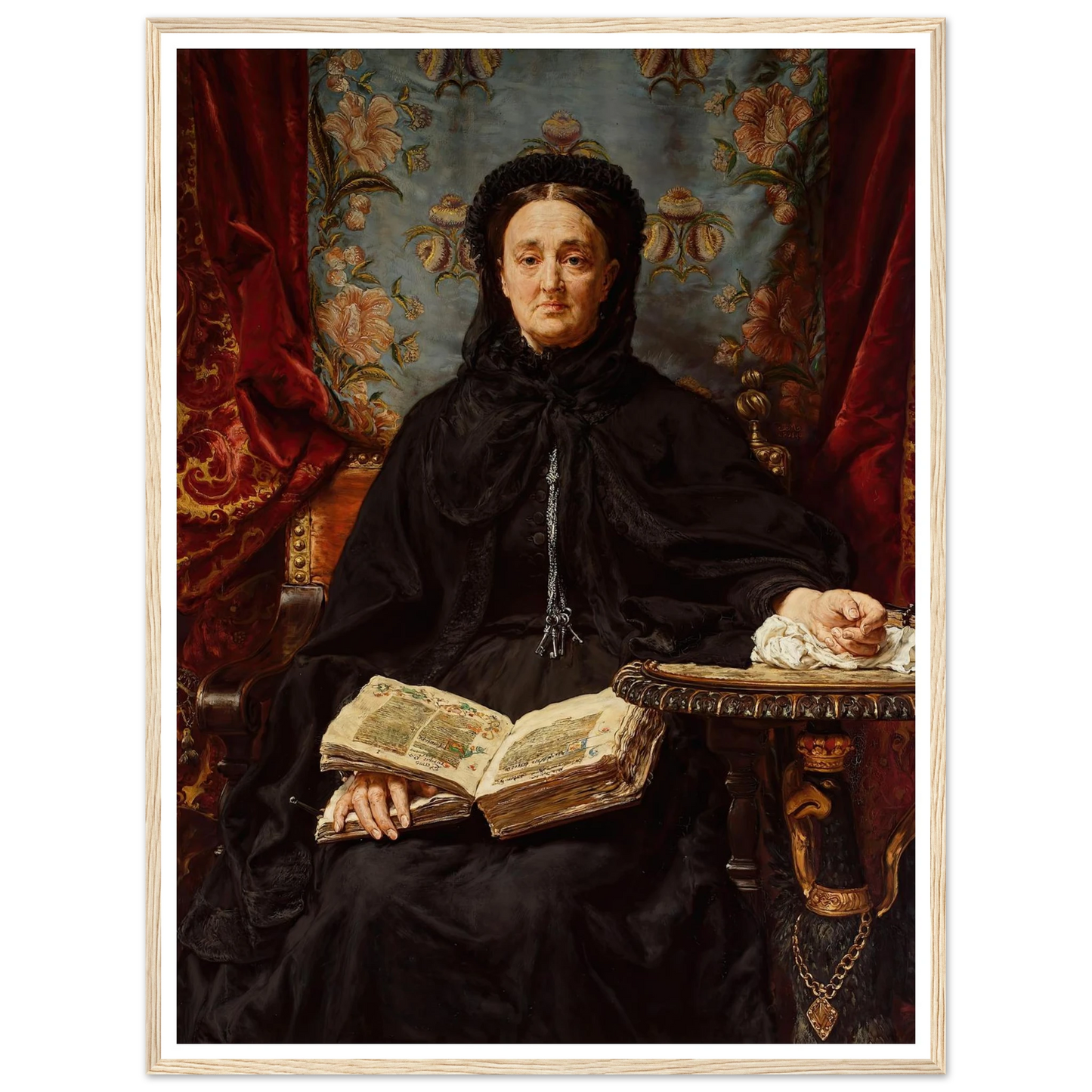 Portrait of Katarzyna Potocka née Branicka (1825–1907), wife of Adam (1890) Art Print | Jan Matejko - Framed Poster - 30x40 cm / 12x16″ - Black frame