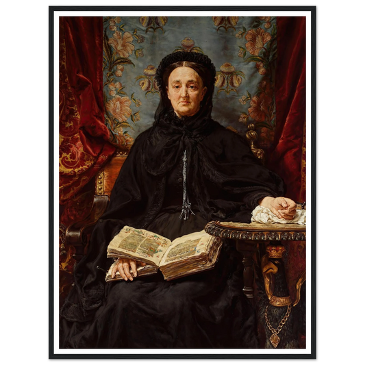 Portrait of Katarzyna Potocka née Branicka (1825–1907), wife of Adam (1890) Art Print | Jan Matejko - Framed Poster - 30x40 cm / 12x16″ - Black frame