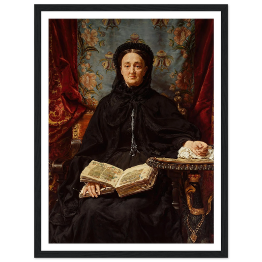 Portrait of Katarzyna Potocka née Branicka (1825–1907), wife of Adam (1890) Art Print | Jan Matejko - Framed Poster - 30x40 cm / 12x16″ - Black frame