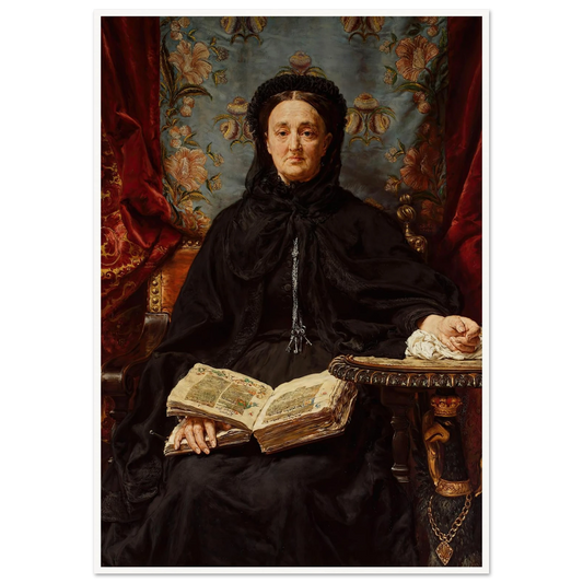 Portrait of Katarzyna Potocka née Branicka (1825–1907), wife of Adam (1890) Art Print | Jan Matejko - Framed Poster - 30x40 cm / 12x16″ - Black frame