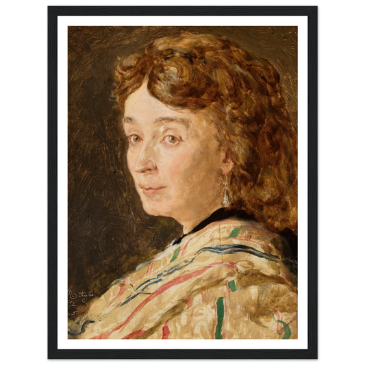 Portrait of Ludwika Groppler (1872) Art Print | Jan Matejko - Framed Poster - 30x40 cm / 12x16″ - Black frame