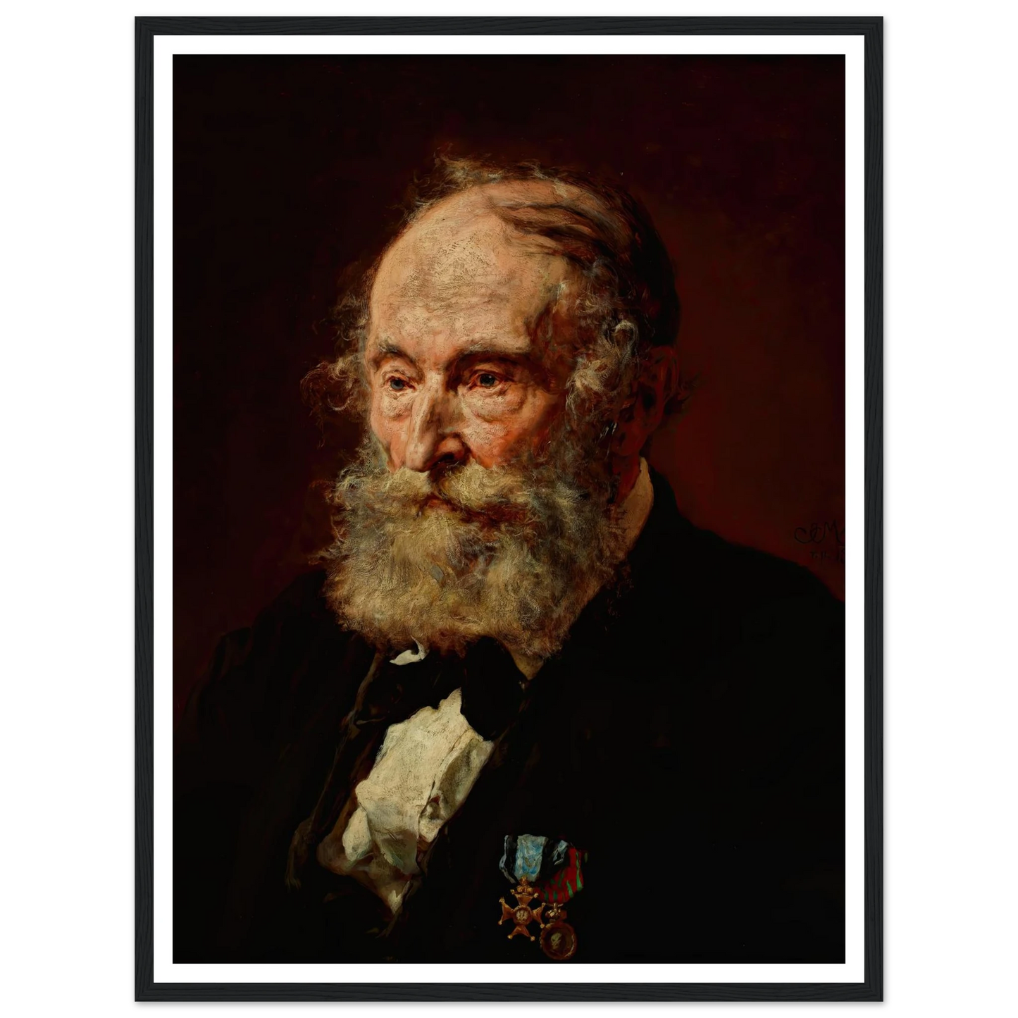 Portrait of Łukasz Dobrzański (1873) Art Print | Jan Matejko - Framed Poster - 30x40 cm / 12x16″ - Black frame