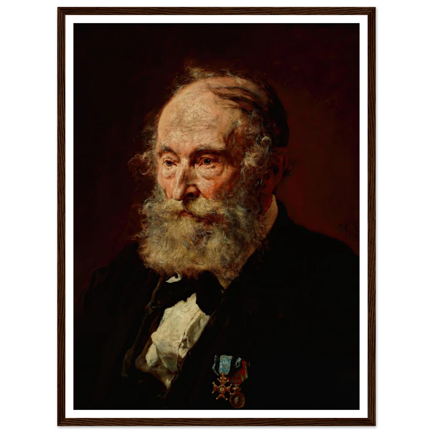 Portrait of Łukasz Dobrzański (1873) Art Print | Jan Matejko - Framed Poster - 30x40 cm / 12x16″ - Black frame