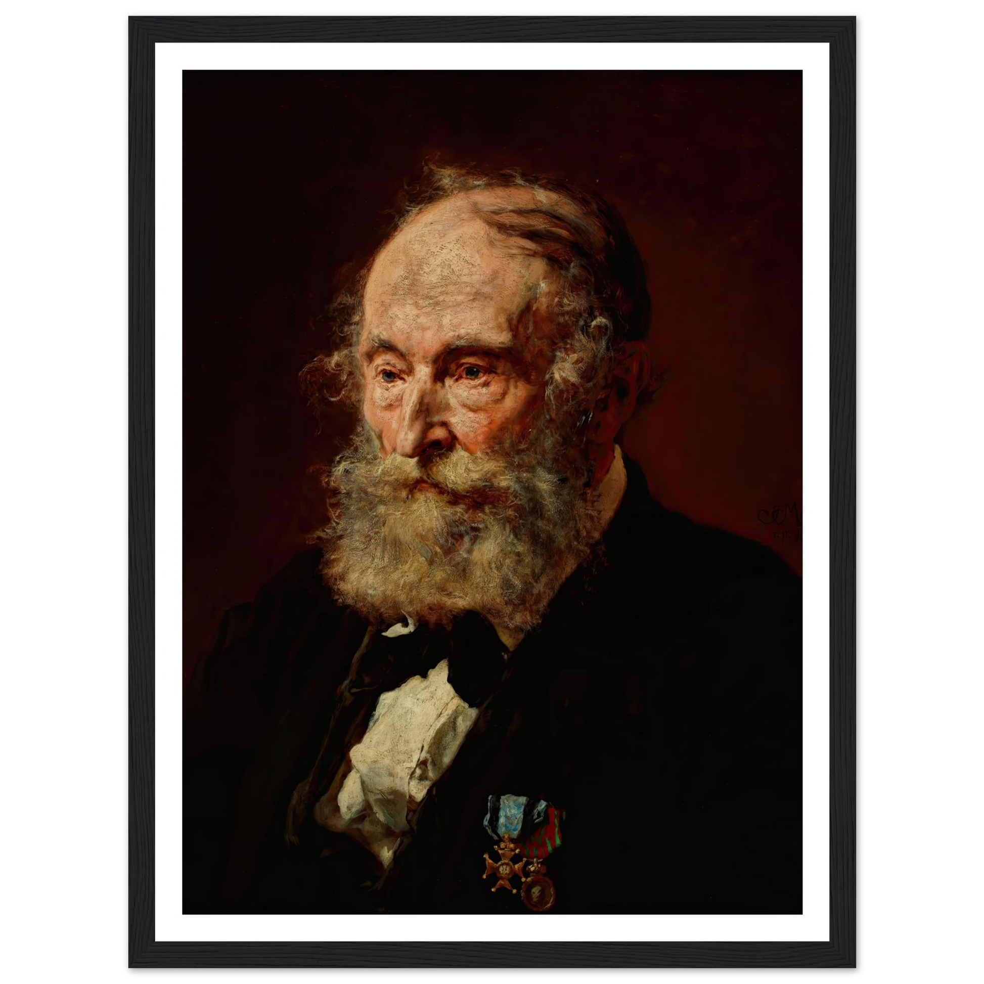 Portrait of Łukasz Dobrzański (1873) Art Print | Jan Matejko - Framed Poster - 30x40 cm / 12x16″ - Black frame