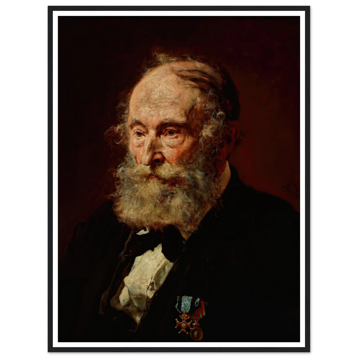 Portrait of Łukasz Dobrzański (1873) Art Print | Jan Matejko - Framed Poster - 30x40 cm / 12x16″ - Black frame