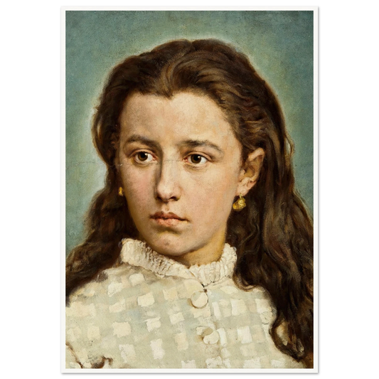 Portrait of Maria Levittoux (1872) Art Print | Jan Matejko - Framed Poster - 30x40 cm / 12x16″ - Black frame