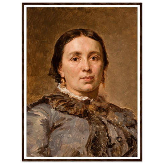 Portrait of Maria née Matejko GoIIchowska (1836-1917) (1882) Art Print | Jan Matejko - Framed Poster - 30x40 cm / 12x16″ - Black frame
