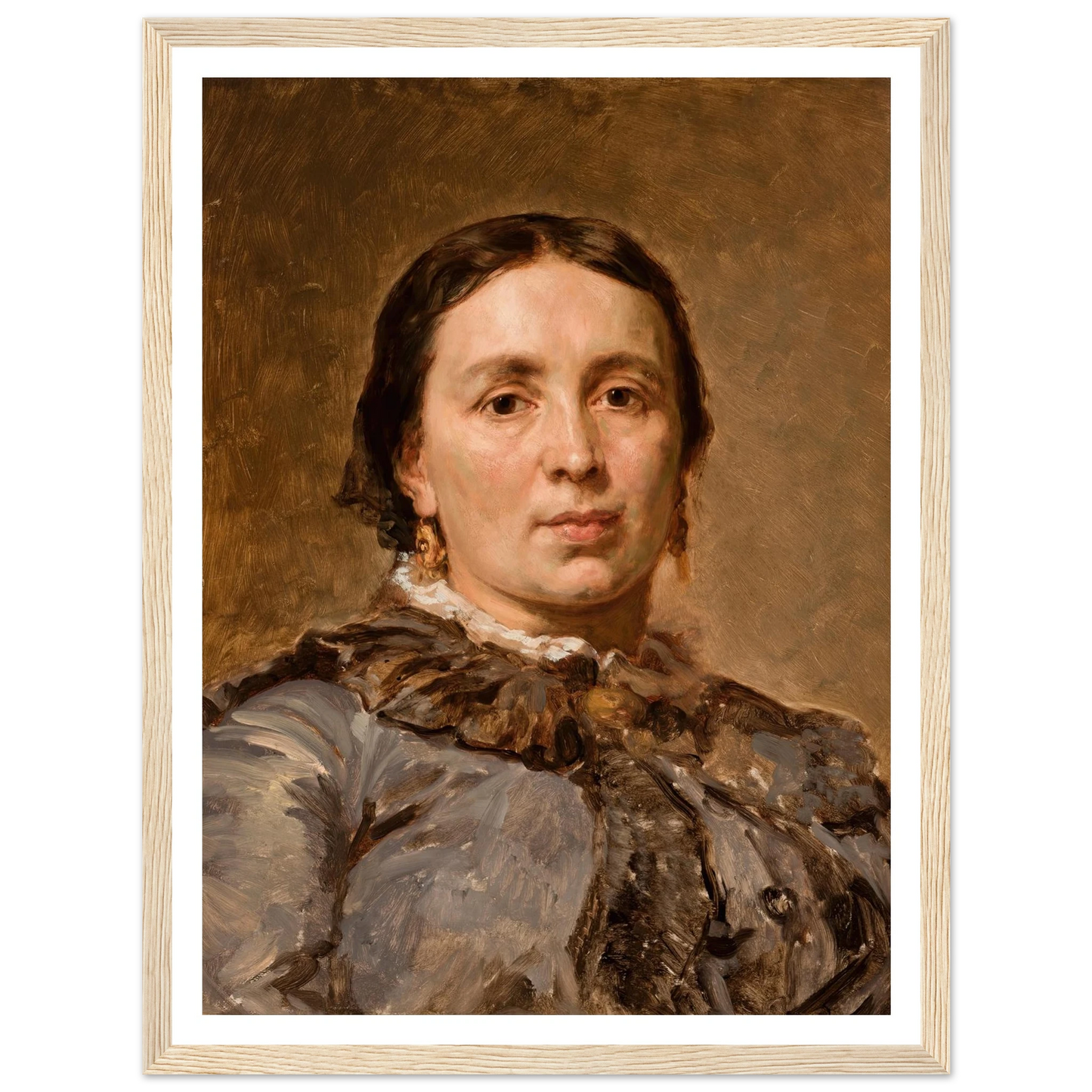Portrait of Maria née Matejko GoIIchowska (1836-1917) (1882) Art Print | Jan Matejko - Framed Poster - 30x40 cm / 12x16″ - Black frame