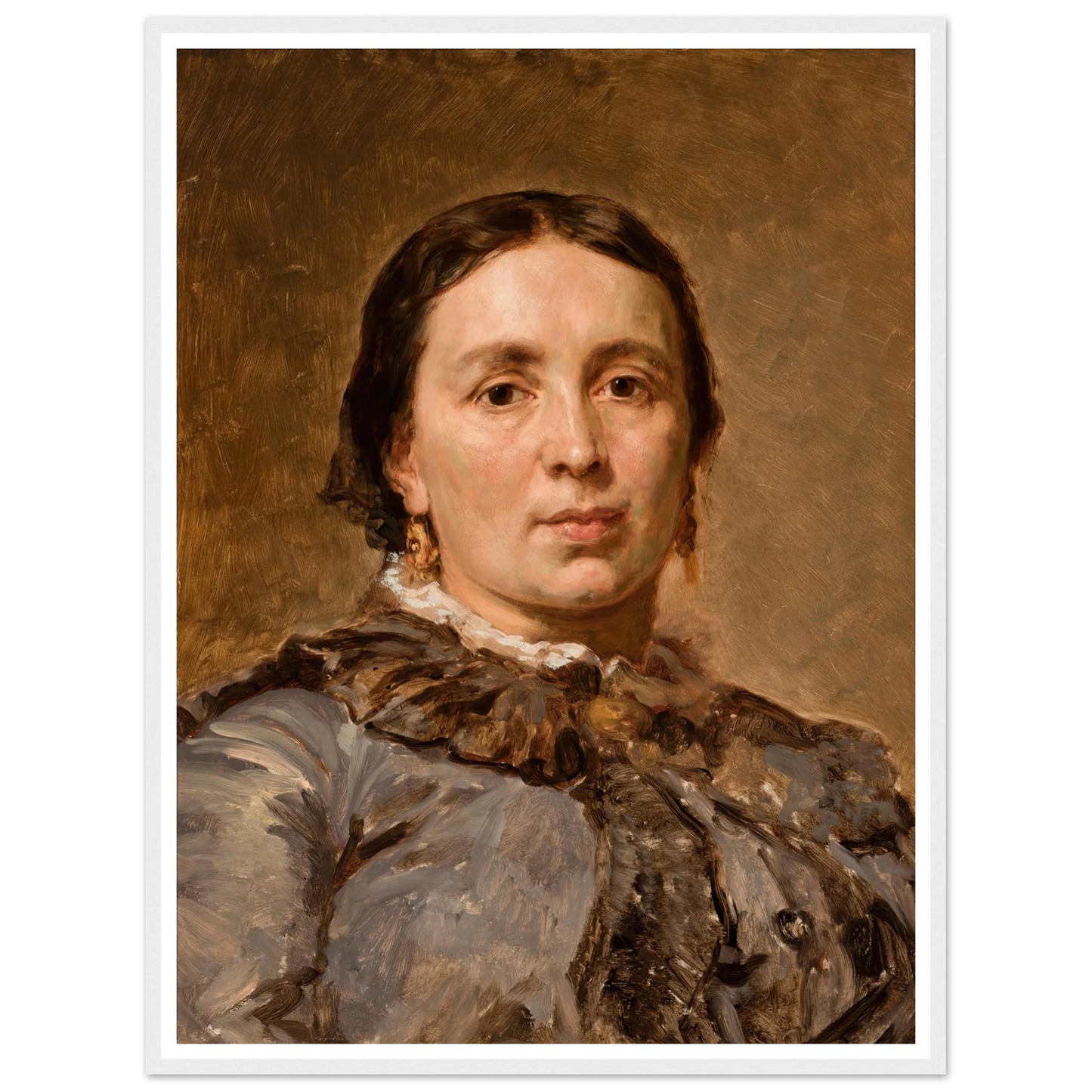 Portrait of Maria née Matejko GoIIchowska (1836-1917) (1882) Art Print | Jan Matejko - Framed Poster - 30x40 cm / 12x16″ - Black frame