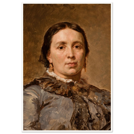 Portrait of Maria née Matejko GoIIchowska (1836-1917) (1882) Art Print | Jan Matejko - Framed Poster - 30x40 cm / 12x16″ - Black frame