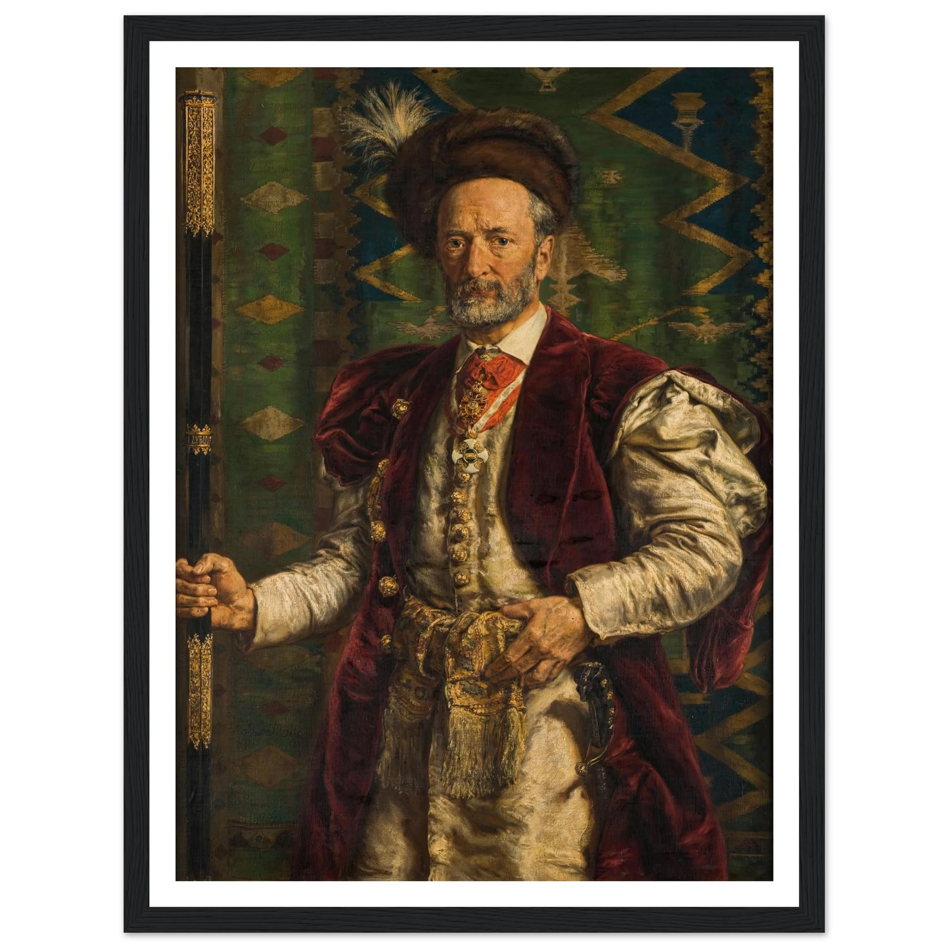 Portrait of Mikołaj Zyblikiewicz (1887) Art Print | Jan Matejko - Framed Poster - 30x40 cm / 12x16″ - Black frame