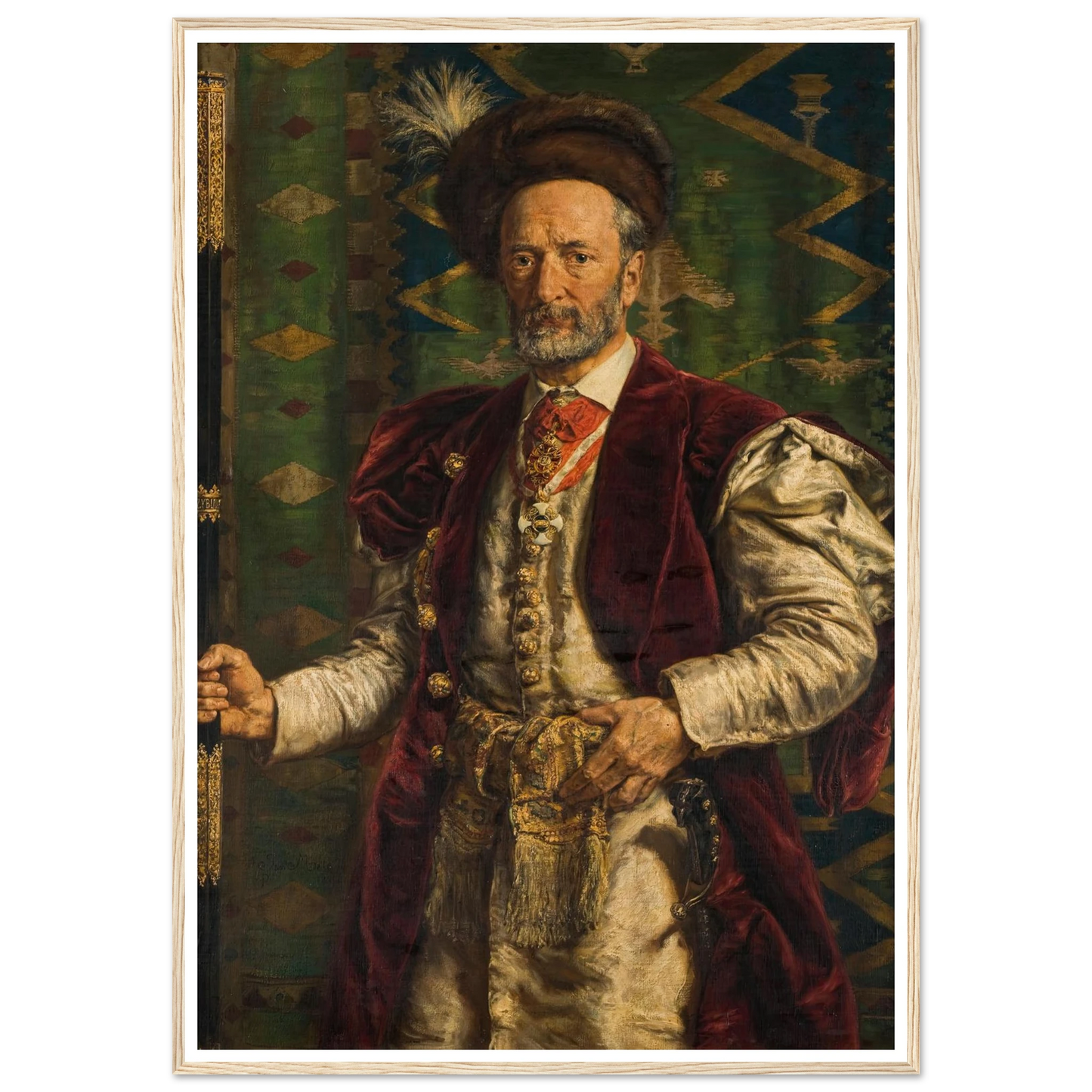Portrait of Mikołaj Zyblikiewicz (1887) Art Print | Jan Matejko - Framed Poster - 30x40 cm / 12x16″ - Black frame