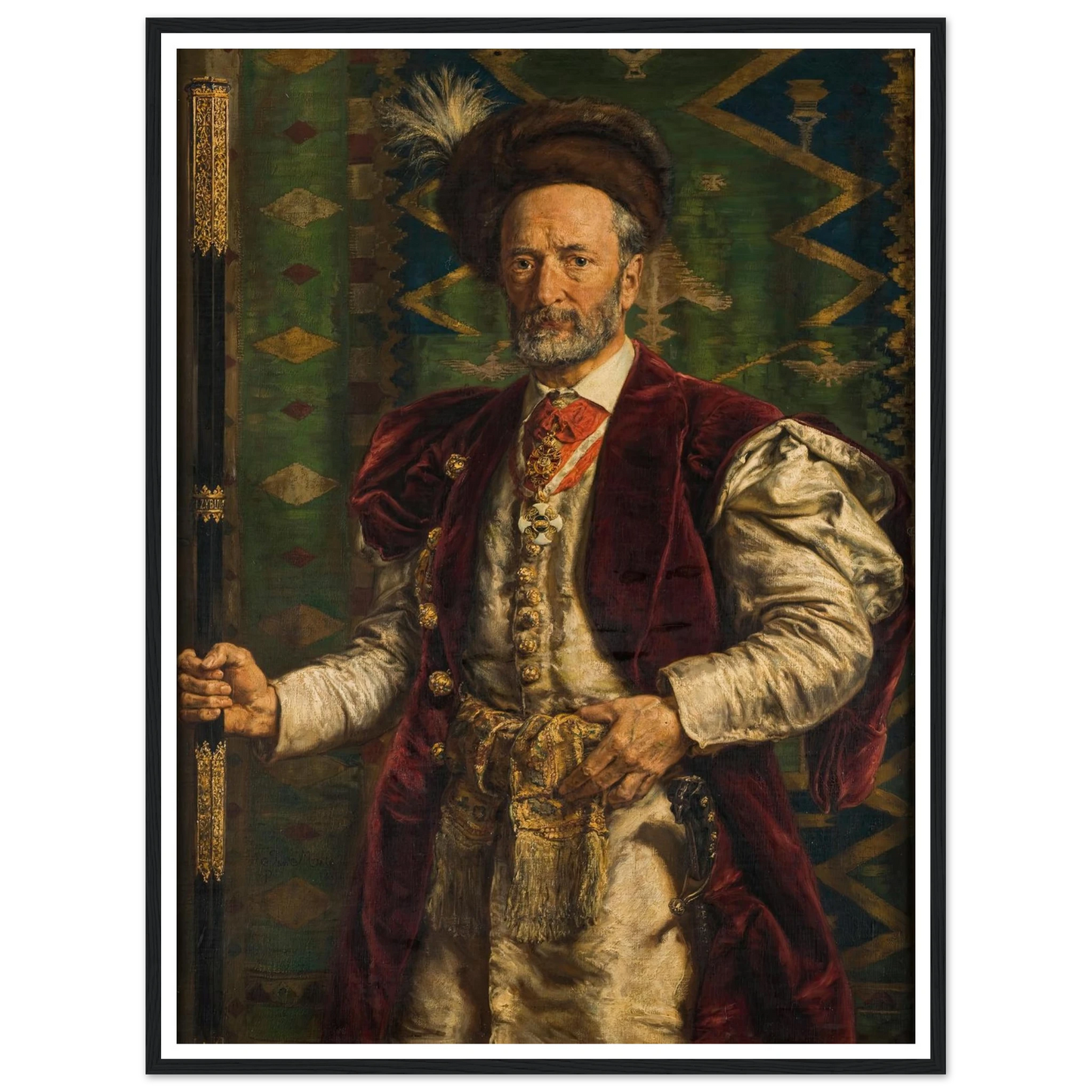 Portrait of Mikołaj Zyblikiewicz (1887) Art Print | Jan Matejko - Framed Poster - 30x40 cm / 12x16″ - Black frame