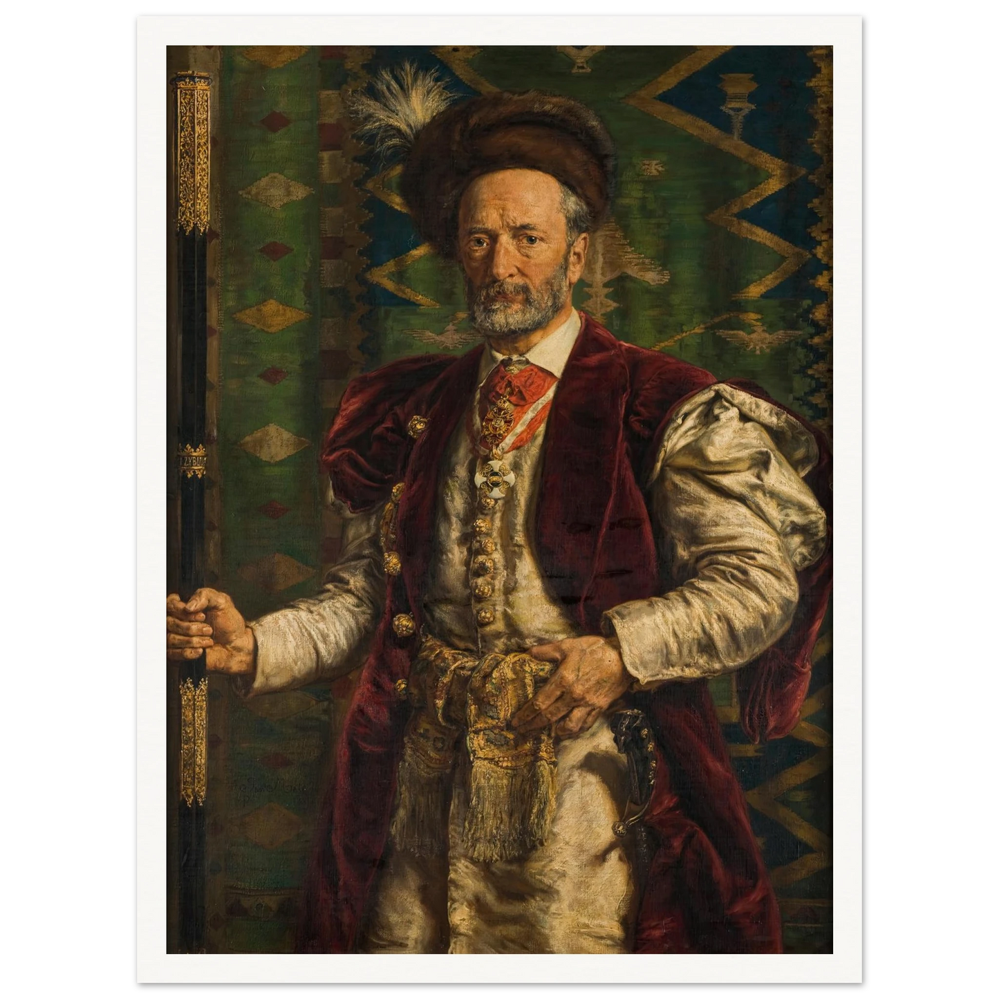 Portrait of Mikołaj Zyblikiewicz (1887) Art Print | Jan Matejko - Framed Poster - 30x40 cm / 12x16″ - Black frame